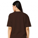 Women's Casual Printed Round Neck, Oversized Longline Drop Shoulder Boho Style T-Shirt